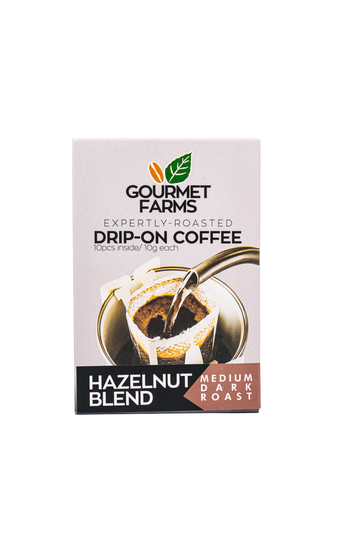 Gourmet Farms Expertly Roasted Drip-On Coffee (Hazelnut Blend)