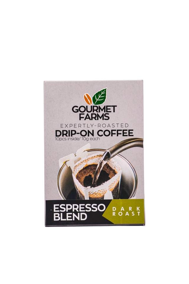 Gourmet Farms Expertly Roasted Drip-On Coffee (Espresso Blend)